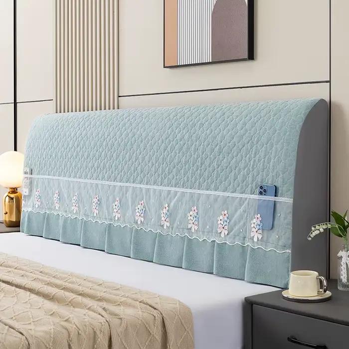 Housse de tête de lit nouvelle, universelle, anti-poussière, durable, entièrement enveloppante, mate