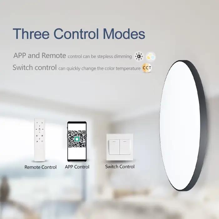 MARPOU plafonnier intelligent lampe à LED pour chambre grandes plafonniers lumières LED avec télécom