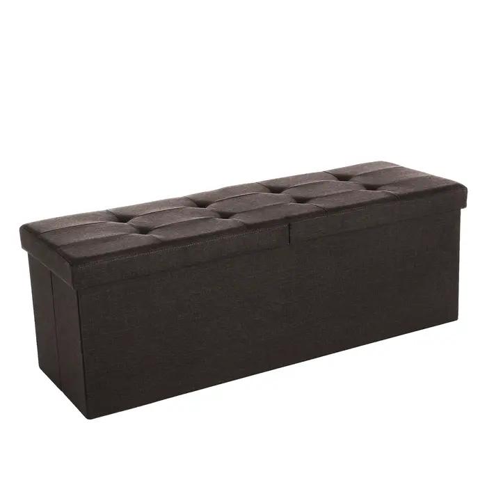 Pouf de rangement moderne pour chambre à coucher, bout de lit, banc de tabouret, boîte de rangement 