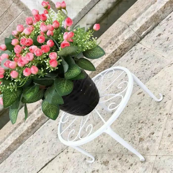 Support à fleurs métallique multi-niveaux 1-2 étages, étagère pour plantes, support pour pots de fle