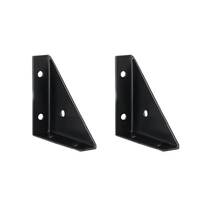 Supports d'angle triangle droit blanc gris noir, attaches de connecteur d'angle de meubles en bois a