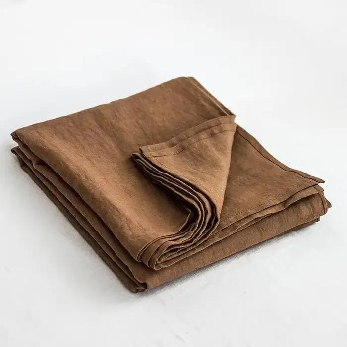 Drap en lin pur français 100% (1 pièce), respirant, doux et durable, drap en lin pur anti-déchirure 