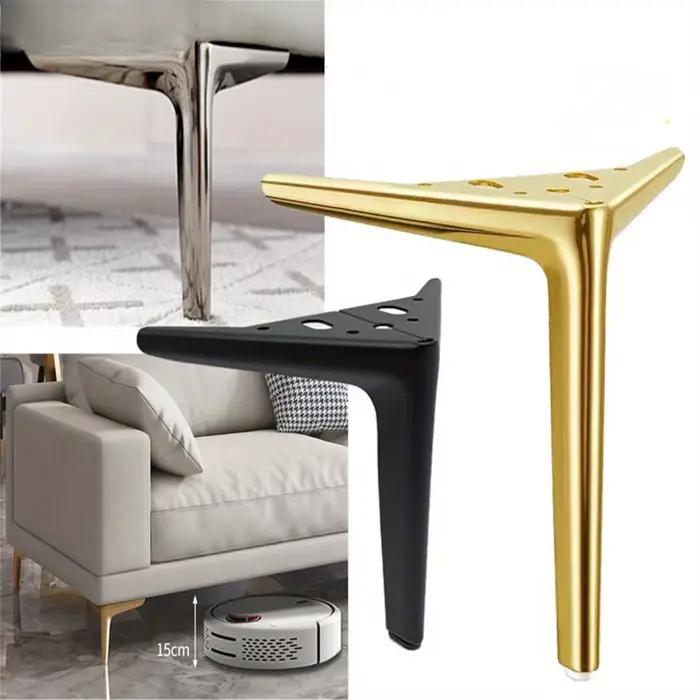 4 pièces pieds de meubles en métal meuble TV lit Table basse jambe noir or argent bureau tabouret ch