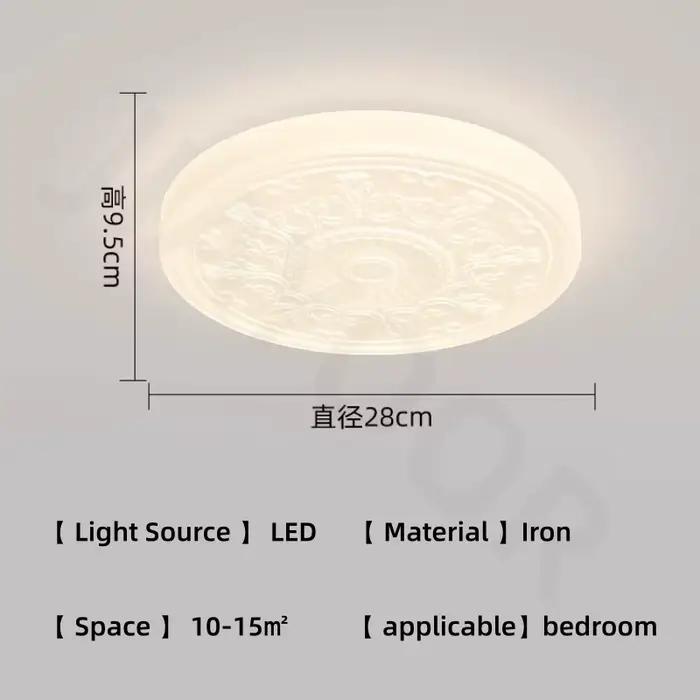 Plafonnier de chambre à coucher style crème français, design rétro en relief, pour chambre principal