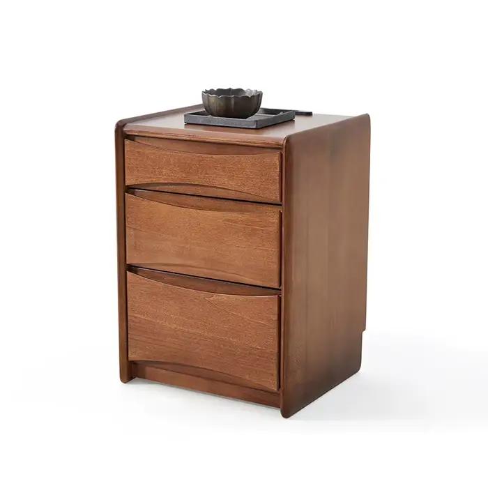 Table de chevet de chambre à coucher de table de chevet en bois moderne avec le stockage pour l'usag