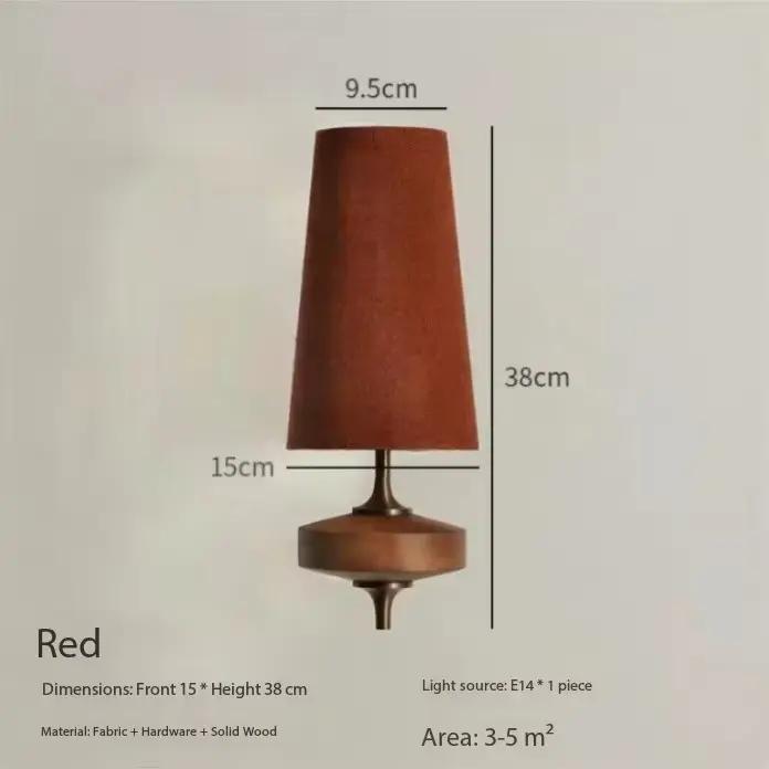 KAGU – applique murale vintage française en bois massif, style rétro, pour chambre à coucher, salon,