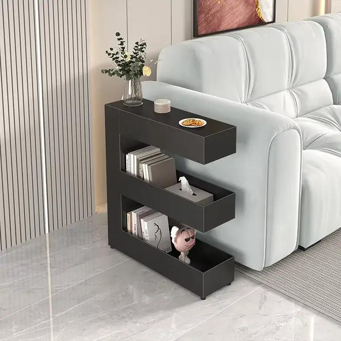 Table basse d'art en fer nordique peu encombrante, espace de meubles de salon, étagère à livres, ran