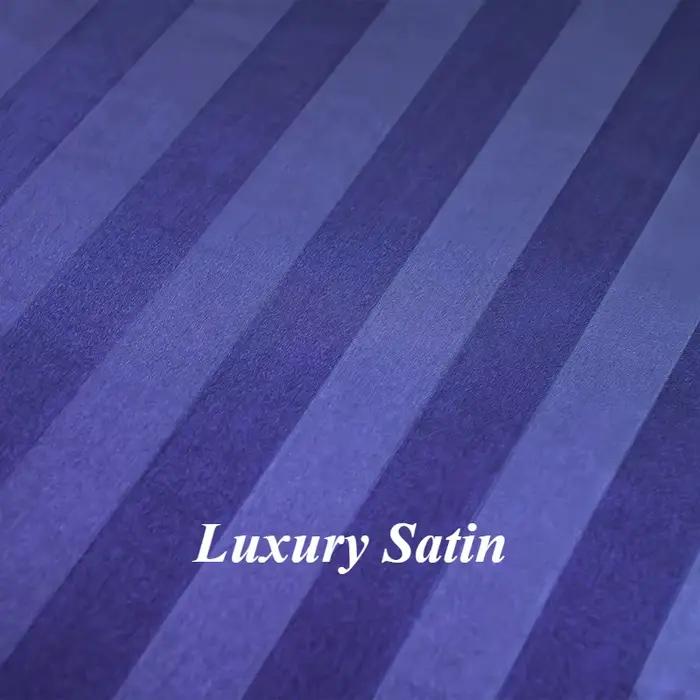 Drap-housse de luxe en satin rayé avec bande élastique