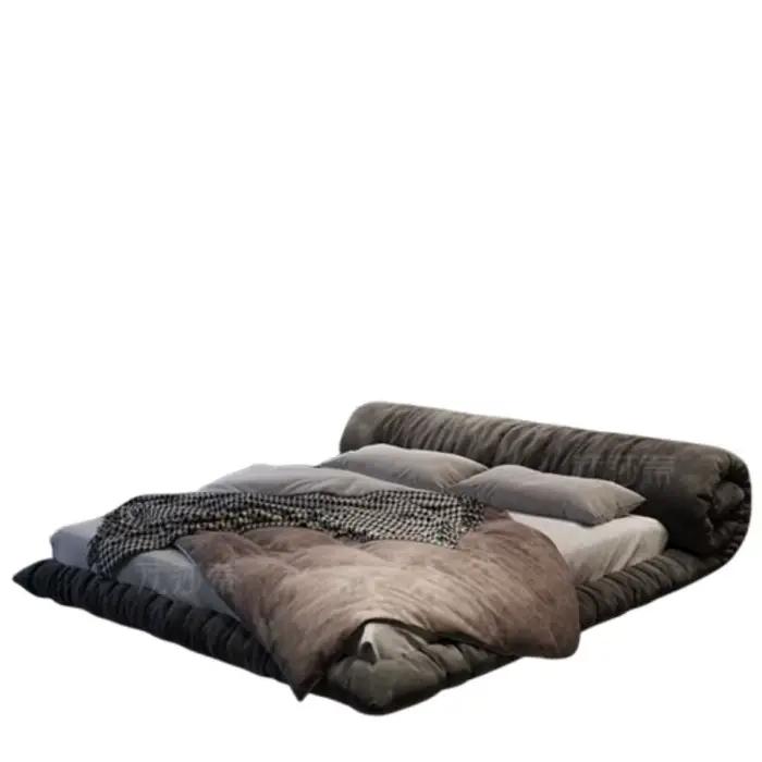 Plate-forme de couchage lit King Size européen noir moderne lit Double rembourrage salon Muebles Para dortoir maison accessoires