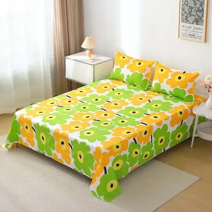 ‌ Ensemble de draps bohème – 400TC en coton de style méditerranéen avec colorant résistant à la décoloration pour les essentiels du dortoir
