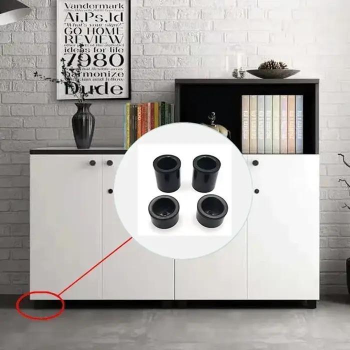 4 pièces pieds d'armoire en plastique ABS jambe réglable rond canapé accessoires meubles armoire jambes Table basse matériel de remplacement