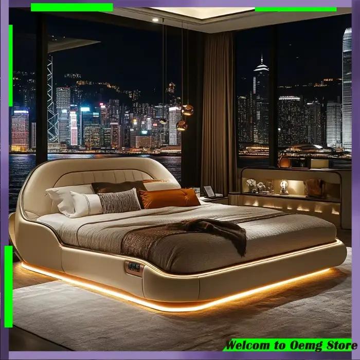 Luxueux Queen tête De lit cadre ensemble transformer sommeil Spaceto confortable retraite Camas De dortoir Cama Casal décoration De la maison
