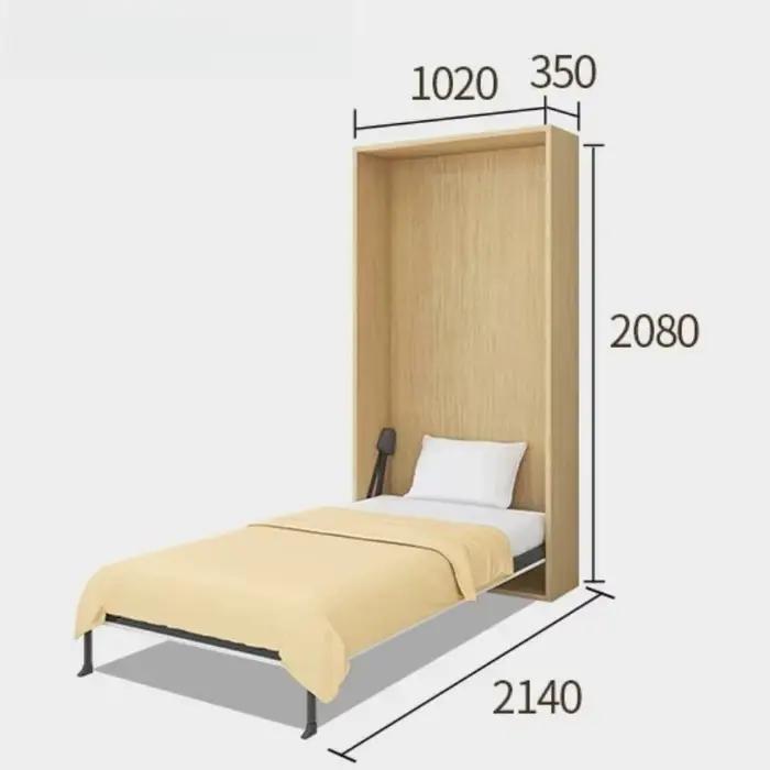 Lit pliant escamotable portable en fer pour adultes