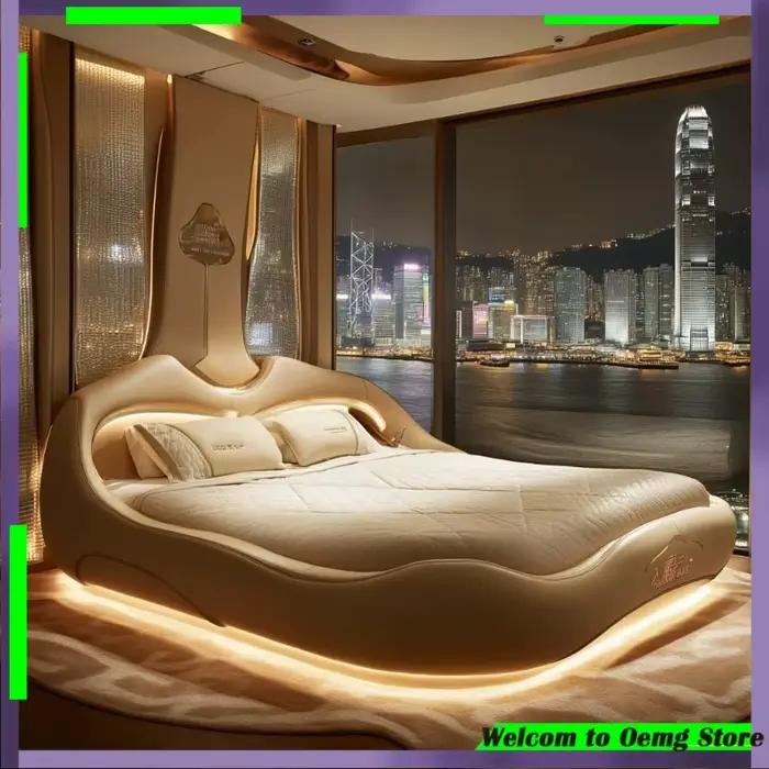 Superbe cadre de lit Double King Size Design de luxe valises jumelles idéales Chic Muebles européens Para El Hogar Cama décoration de la maison