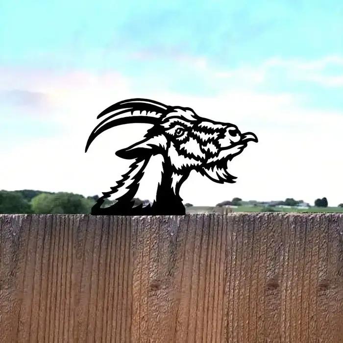 CIFBUY Silhouette de tête de chèvre en fer