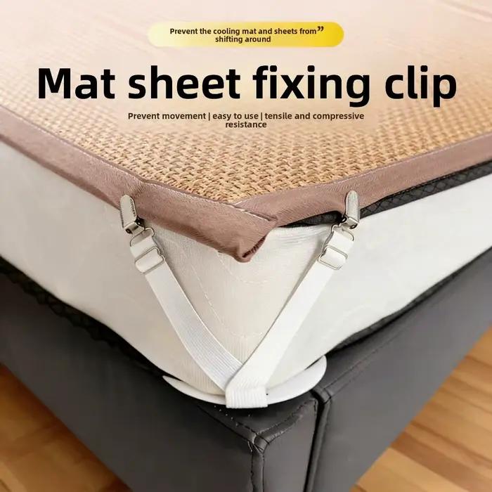Attaches de drap de lit réglables élastiques – Sangles de maintien pour draps-housses – Fixations pour literie domestique et hôtelière