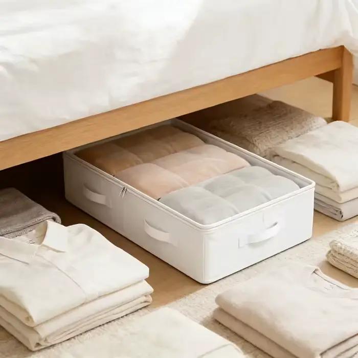 Ensemble de 2 boîtes de rangement sous lit [80*40*15] [100*50*15] améliorées
