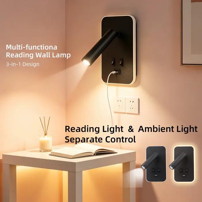 Lampe murale LED de chevet pour chambre à coucher