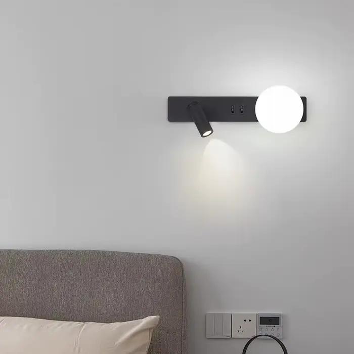 Lampe de lecture LED créative et minimaliste avec interrupteur
