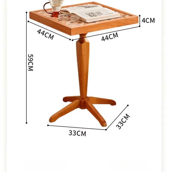 Table basse Mobile rétro en bois de cerisier