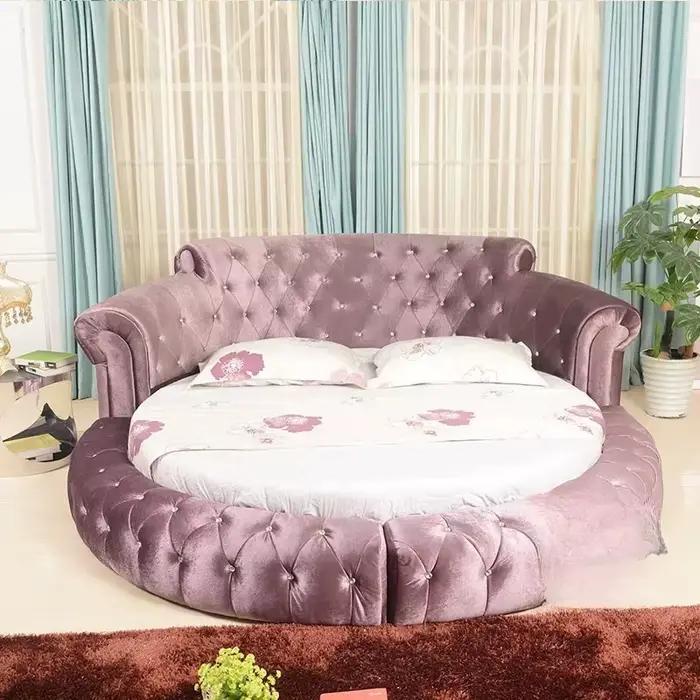 Lits de chambre à coucher modernes français de taille Queen