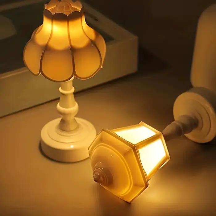Géométrique fleur bourgeon bouton batterie LED lampes de Table bureau nuit pour chambre à manger tactile veilleuse Simple moderne décoration