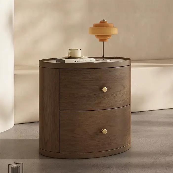 Table de chevet esthétique vintage avec tiroirs
