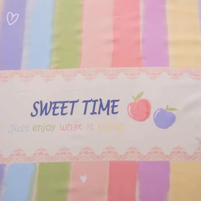 Drap de lit élastique imprimé arc-en-ciel