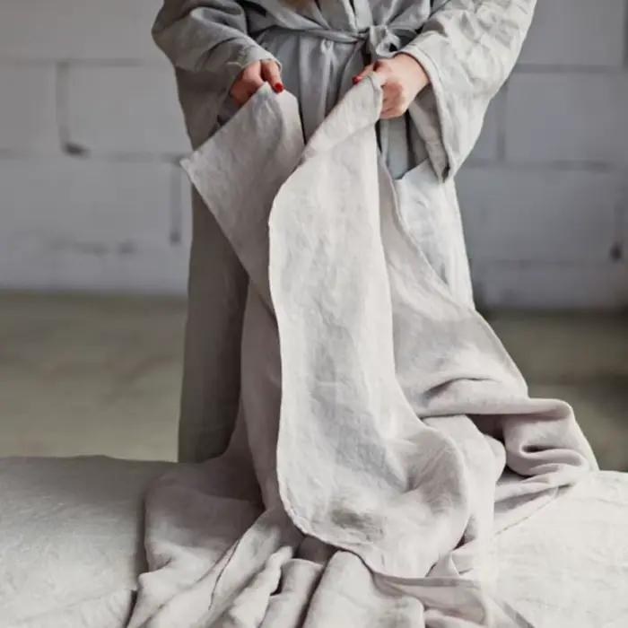 Drap de lit en lin pur 100%