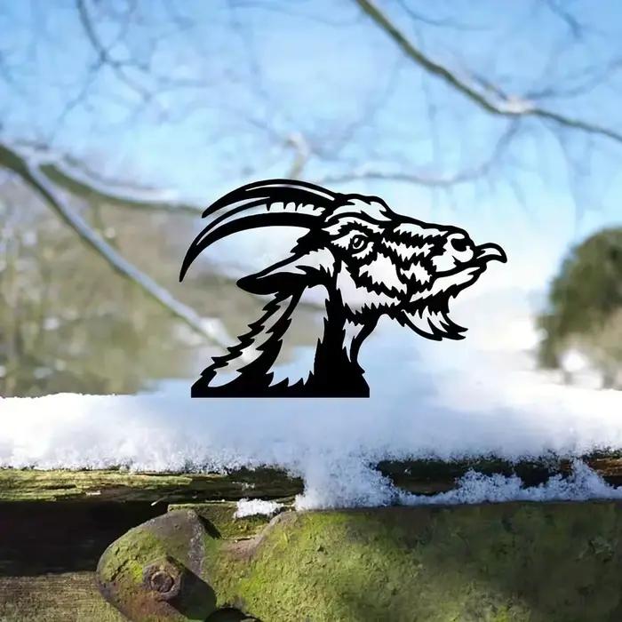 CIFBUY Silhouette de tête de chèvre en fer