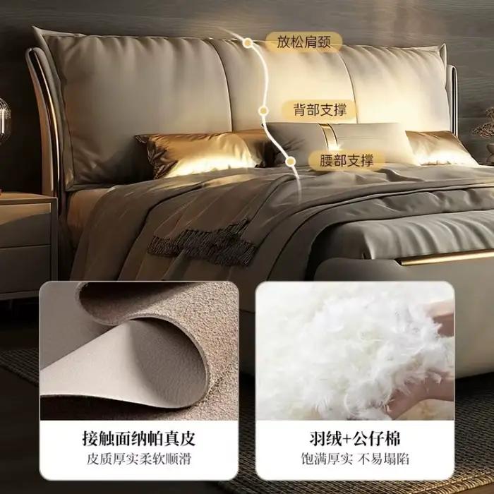 Meubles de chambre à coucher : Cadres de lit double italiens simples
