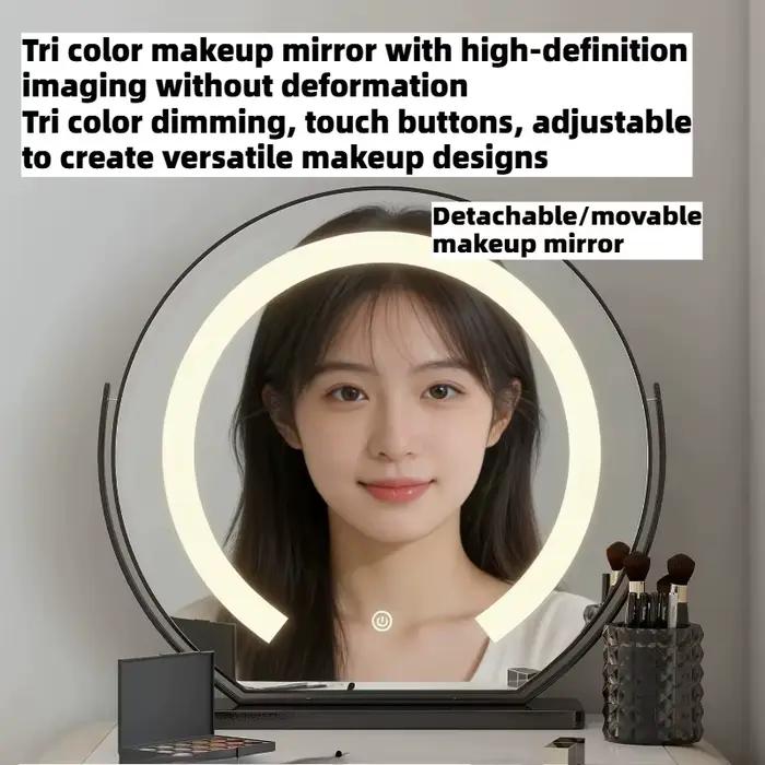 Coiffeuse de luxe au design moderne avec miroir et tabouret