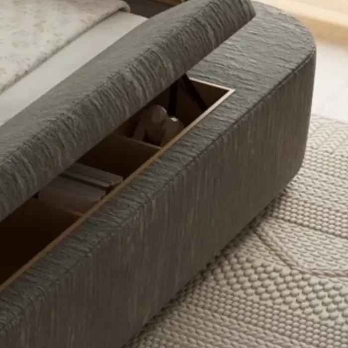 Cadre rembourré lit double rangement chambre commodes têtes de lit rangement de lit salon intelligent Muebles Para El Hogar meubles de maison