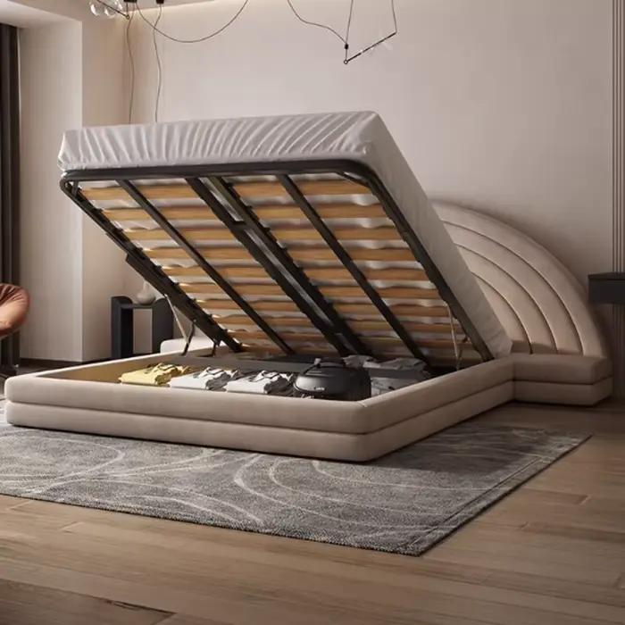 Tête de lit Double, tables de chevet de luxe