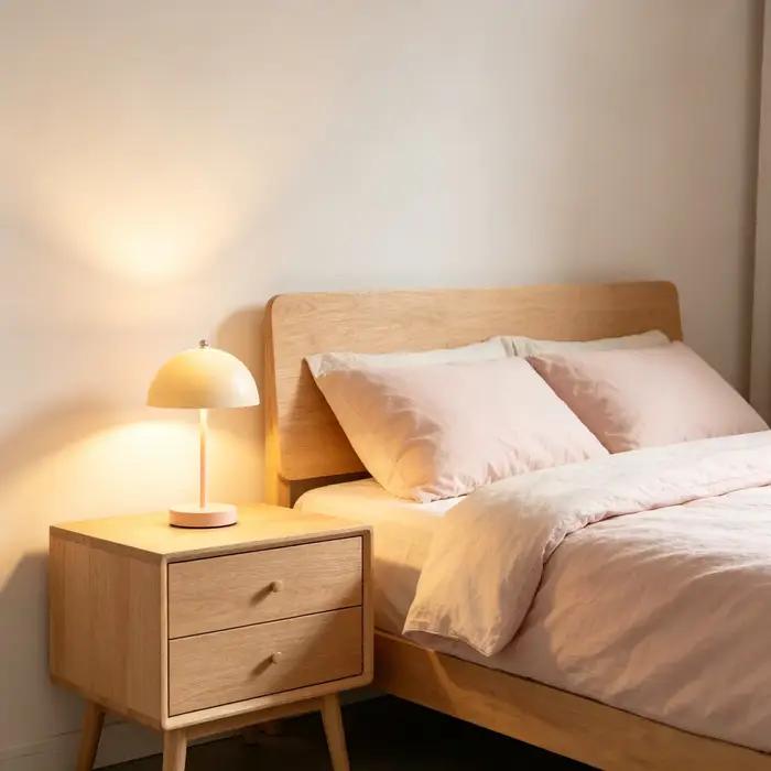 Lampe de chevet minimaliste style nordique en forme de champignon pour chambre à coucher