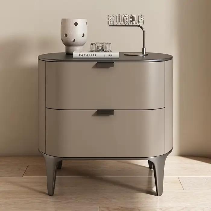 Tables de chevet de luxe en cuir microfibre