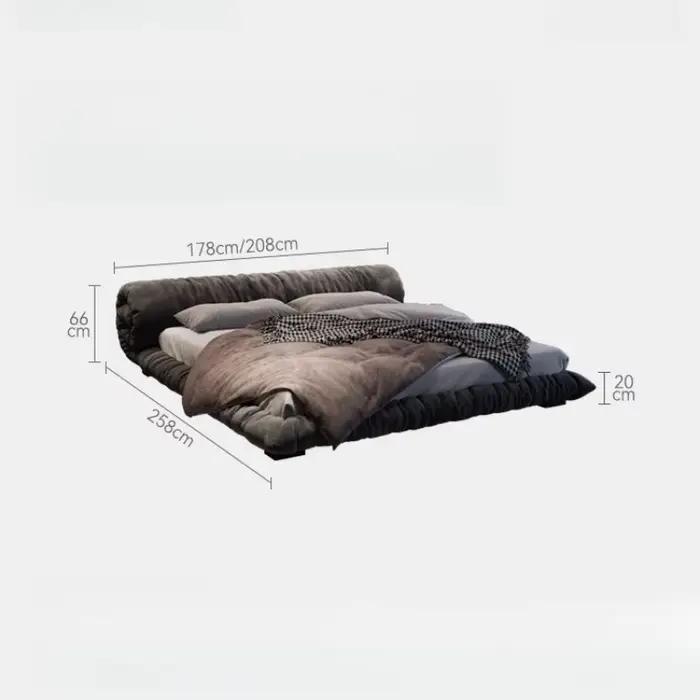 Plate-forme de couchage lit King Size européen noir moderne lit Double rembourrage salon Muebles Para dortoir maison accessoires