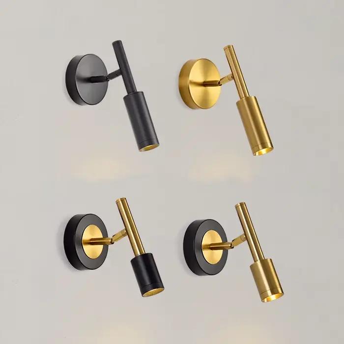 Lampes murales de luxe modernes en or pour chambre à coucher
