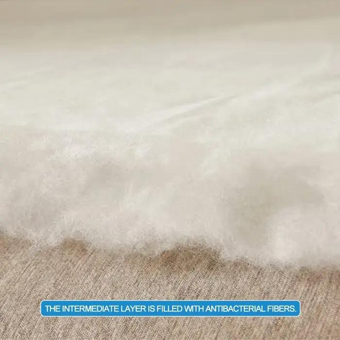 Housse de matelas matelassée de luxe – Souche supérieure brodée 100 % coton