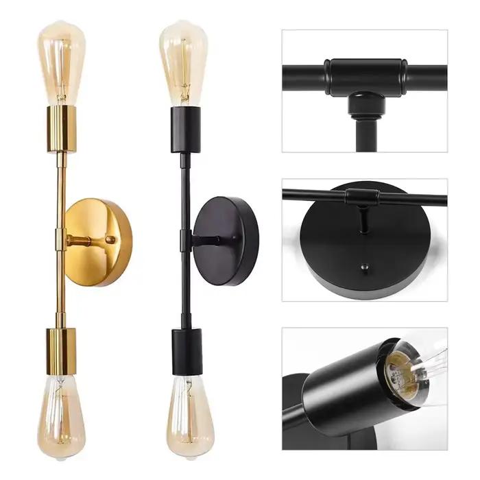 2 têtes appliques décor moderne nordique luminaires muraux couloir allée pour salon salle de bain éclairage intérieur