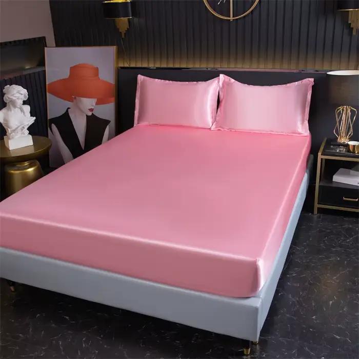 Drap-housse en satin de rayonne haut de gamme