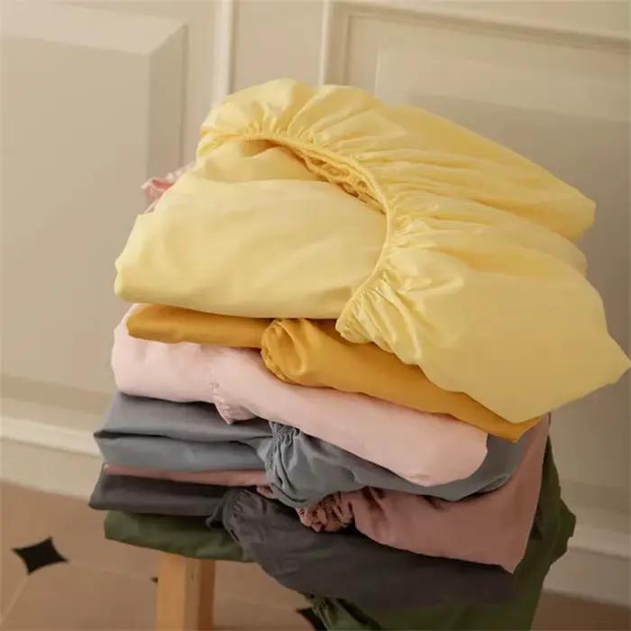 Drap-housse en coton avec bande élastique
