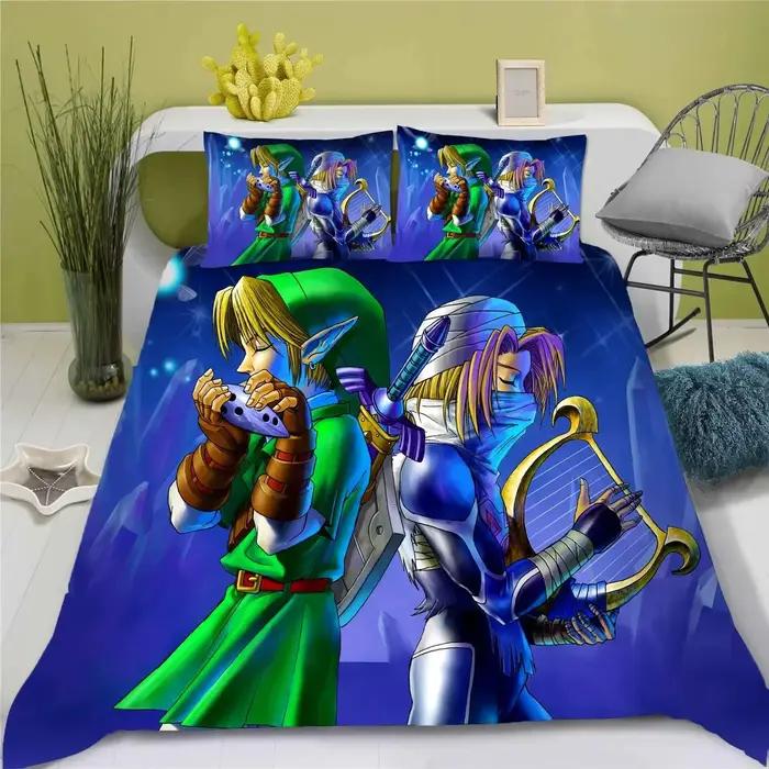 Nouvelle parure de lit exquise avec impression numérique 3D Anime Princess Legend Z-Zelda