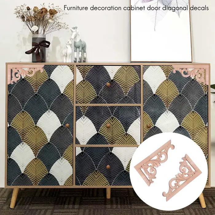 Décoration murale de meubles en bois sculpté