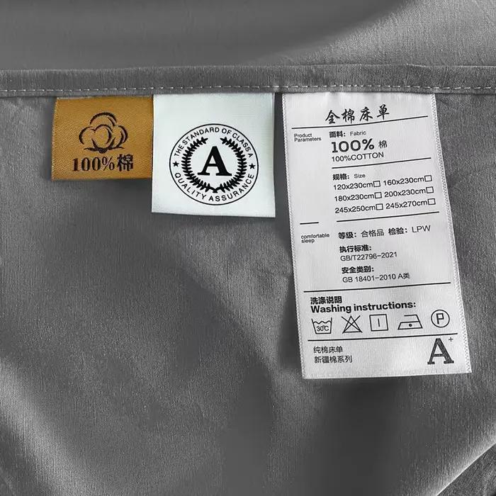 Drap plat de lit 100% coton pour lit Double