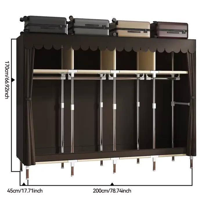 Armoire portable - 4 zones de suspension et 4 zones de rangement