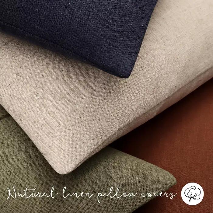 Housses de coussin décoratives en lin pour l'automne