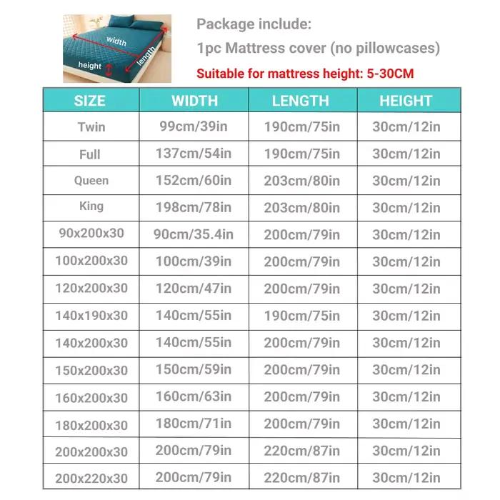 Housse de matelas épaisse en tissu Air 3D