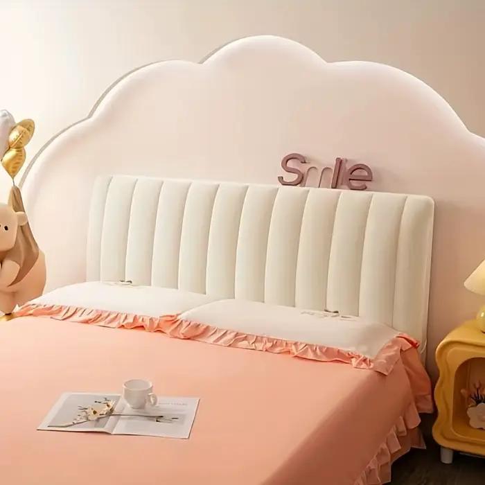 Housse de tête de lit matelassée en peluche tout compris