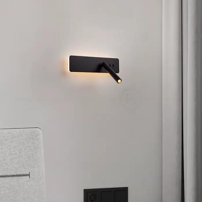 Lampe de chevet nordique blanche applique LED chambre lecture